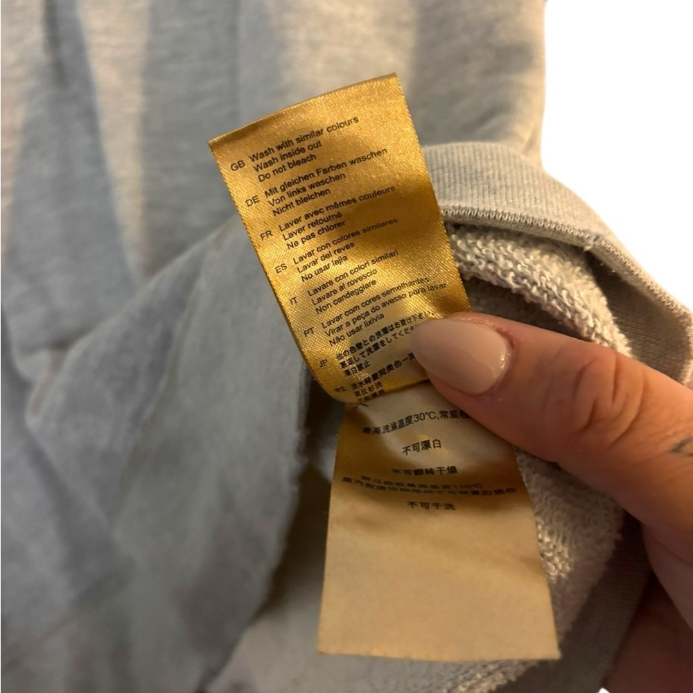 Scotch & Soda Gray Sweatshirt | Embroidered Red Hearts - Picture 9 of 12